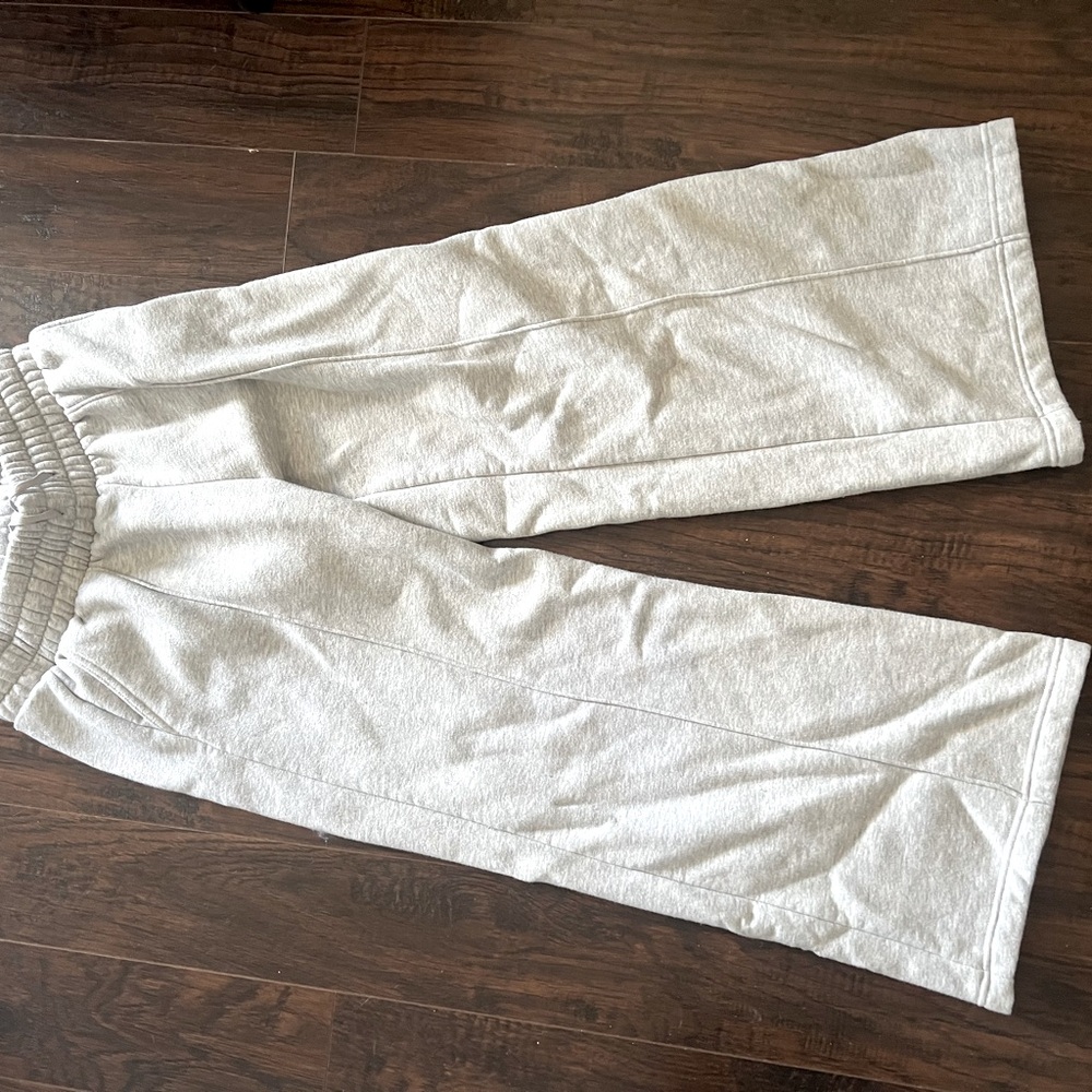 Gray Wide-Leg Sweatpants